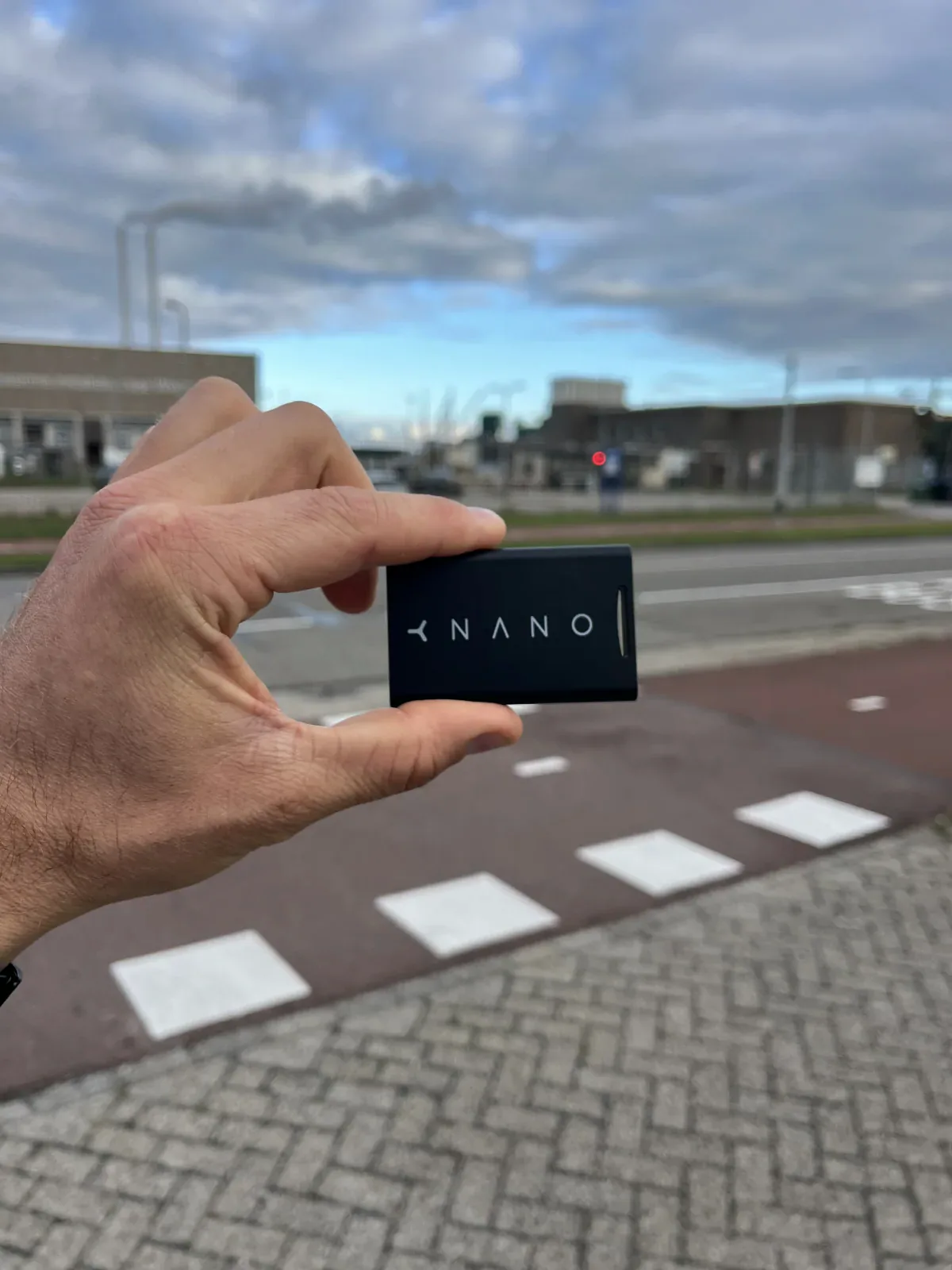 NANO device in hand at YOM HQ in Utrecht